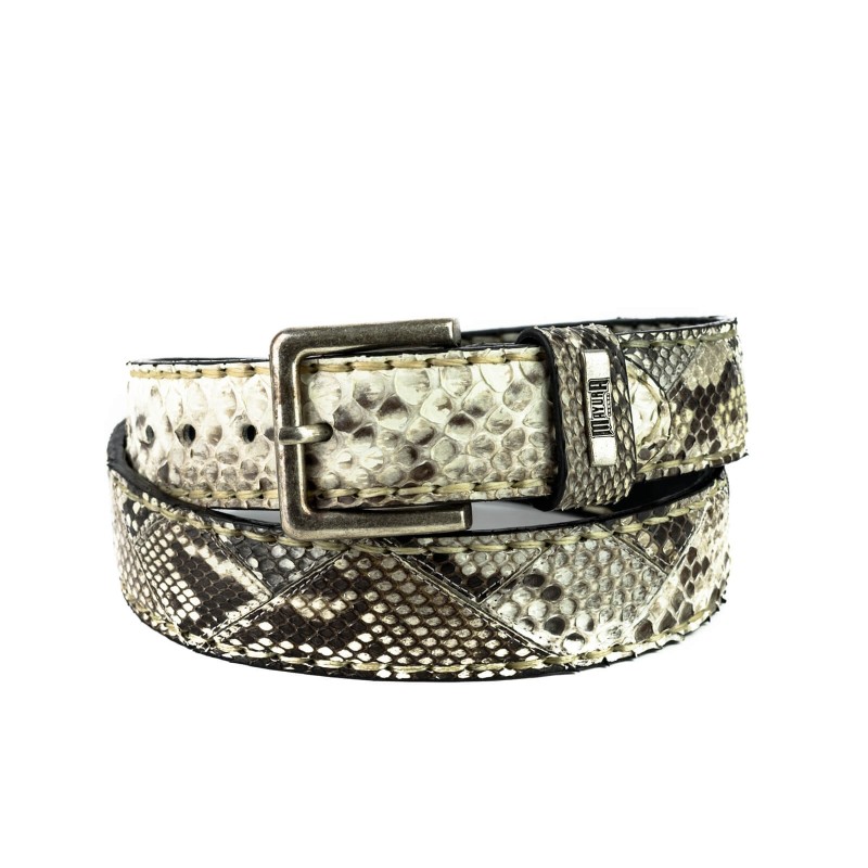 Python Eu Map Belt 1020 in Natural Python | MAYURA BOOTS